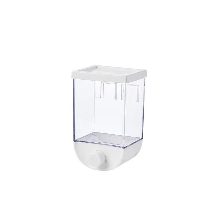 1.5L Wall Mounted Separate Rice Bucket Kitchen Cereal Dispenser Transparent Grain Jar Food Storage Box Container Sealed Tanks