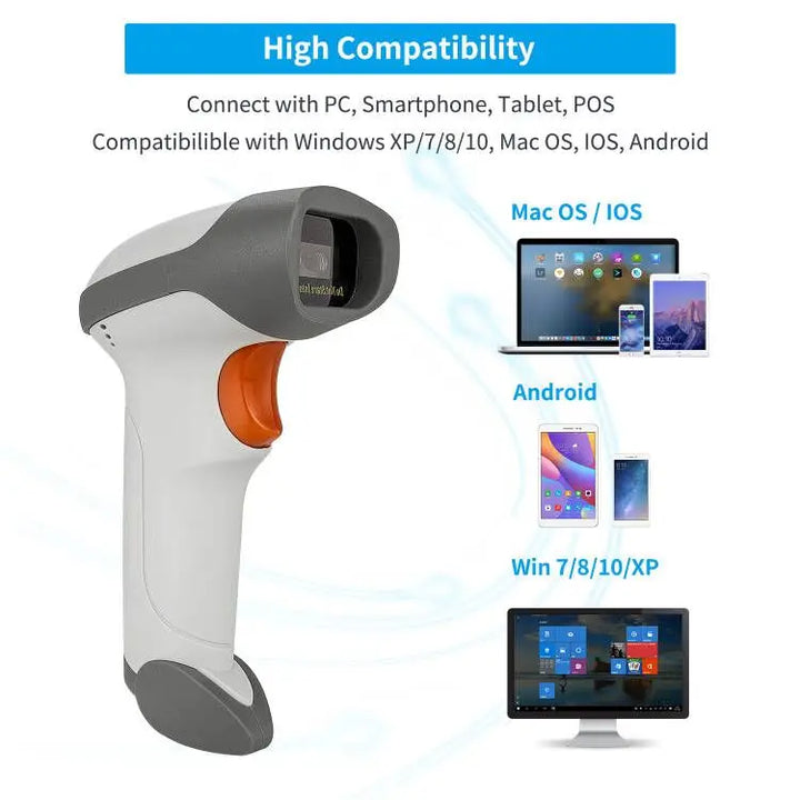 NETUM L5 Wired 2D Barcode Scanner  and NT-1228BL Wireless Bluetooth 2D QR PDF417 Bar Code Reader for POS  Inventory