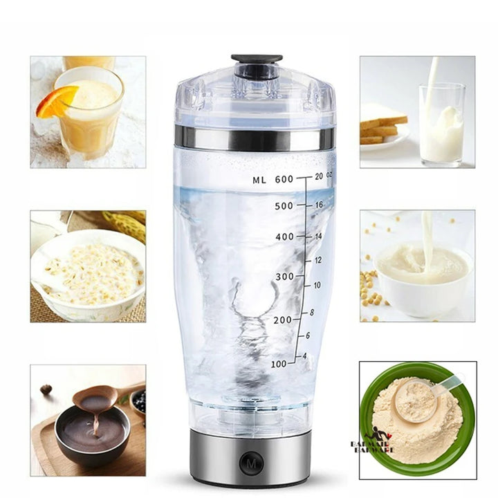 600ml Electric Cocktail Boston Shaker USB Automatic Protein Shaker Portable Movement Mixing Mixer Vortex Tornado My Water Bottle