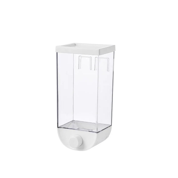 1.5L Wall Mounted Separate Rice Bucket Kitchen Cereal Dispenser Transparent Grain Jar Food Storage Box Container Sealed Tanks