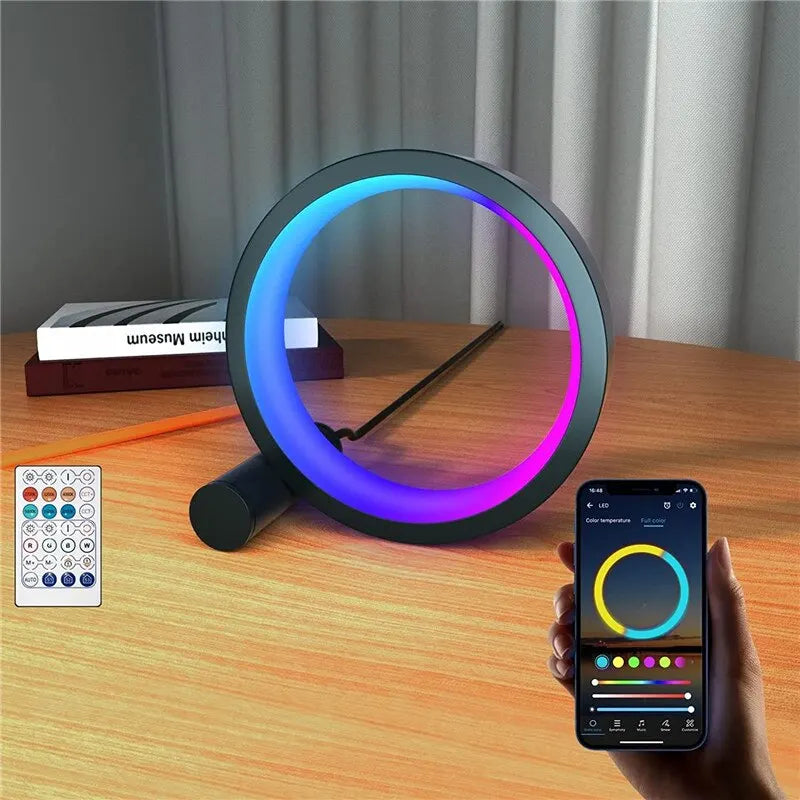 modern desk lamp with RGB lighting