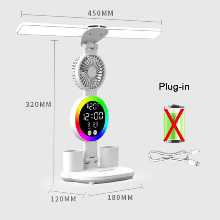 "led desk lamp with usb rechargeable battery"