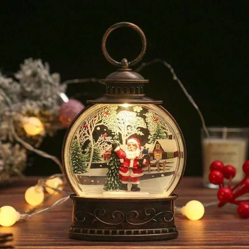 led christmas lantern ornament for tree and mantel
