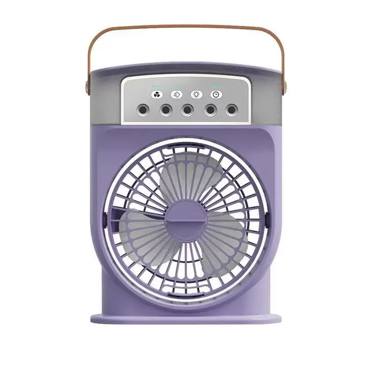 Portable Air Conditioner Fan 5-Hole Spray Air Cooing Mini Electric Fan HumidifierTable Fan For Home Air Cooler LED Night Lights