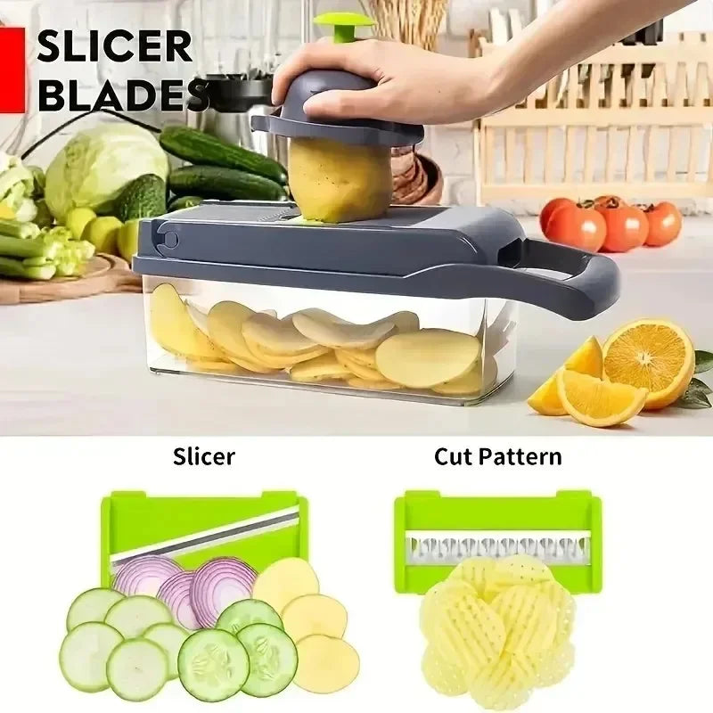 Vegetable cutting artifact multi-functional carrot diced potato shredder grater kitchen household anti-cut hand wipe slice