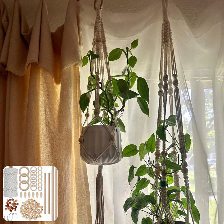 DIY macrame set for beginners and home decor