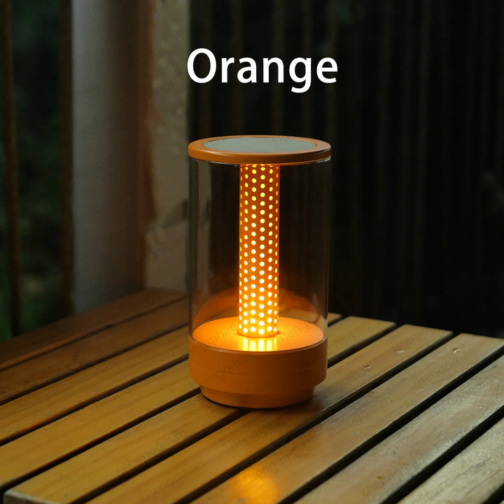 Minimalist cordless LED lamp for nightstand or desk
