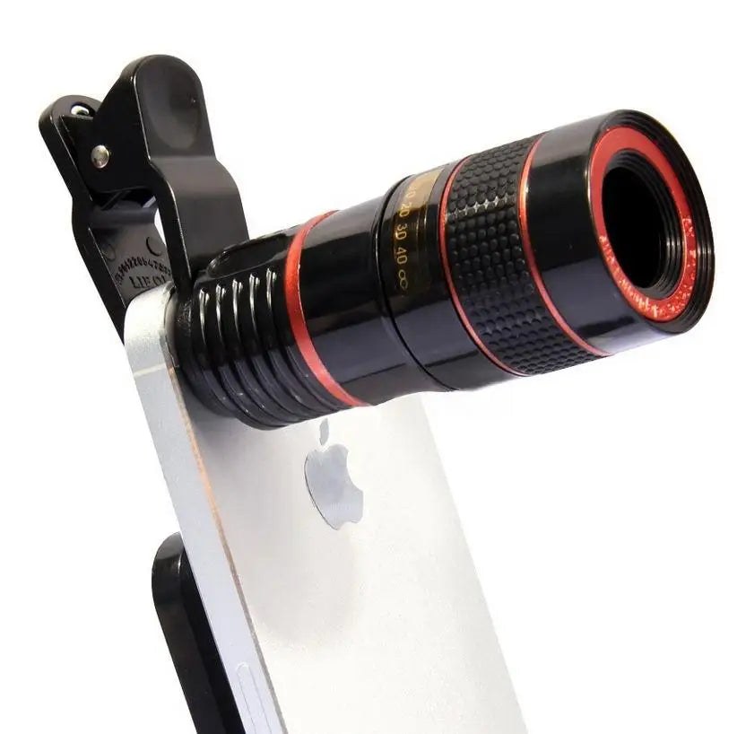 8X Zoom Telephoto Lens Universal Clip On Lens Monocular Telescope Compatible For Smartphones Lente Para Celular