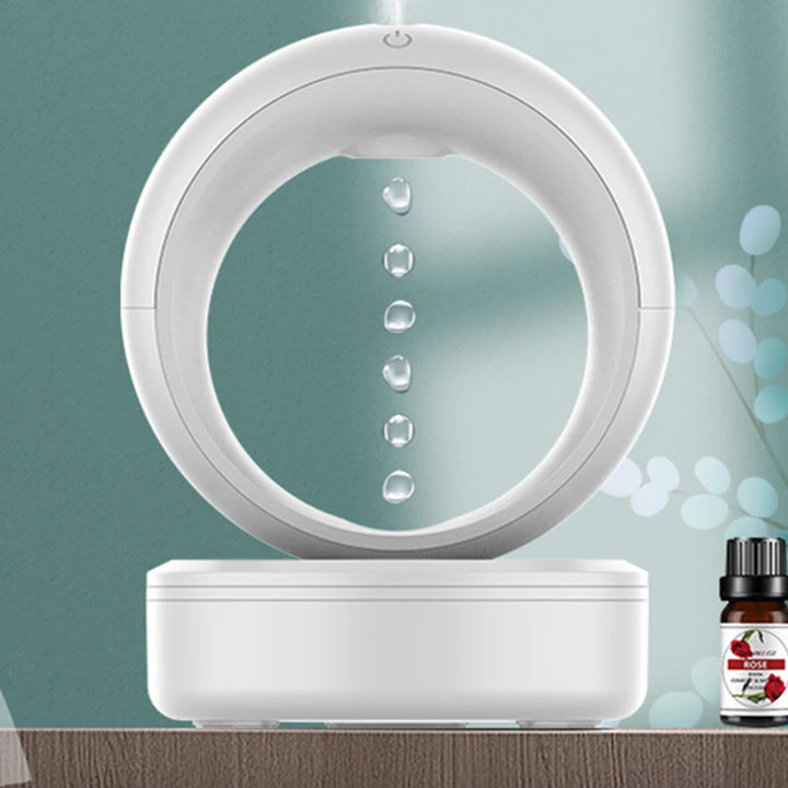 "portable anti gravity humidifier with white LED light"