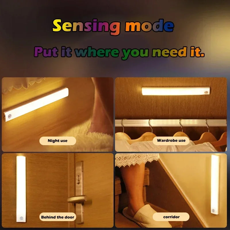 USB rechargeable wireless light for closet