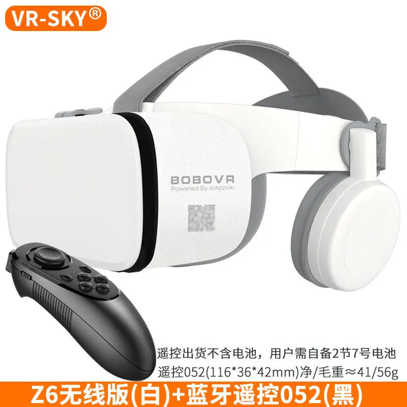 BOBOVR Z6 Bluetooth Wireless Headphones VR Glasses 3D Virtual Reality Headset for Smartphone Movies Games Comfortable Lightweigh