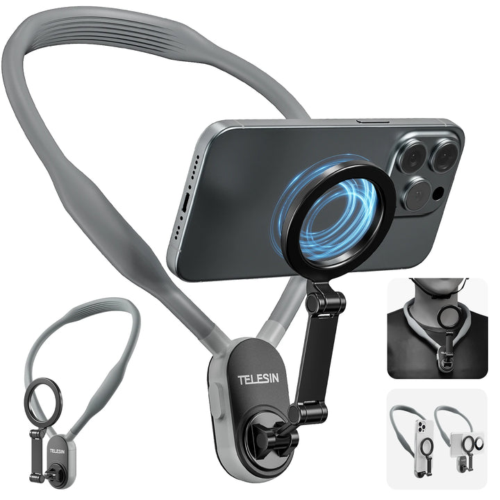 TELESIN MNM-001 ADAPTS To Mobile Phone Magnetic Neck Integrated Stand For First View Shooting Shock Absorption