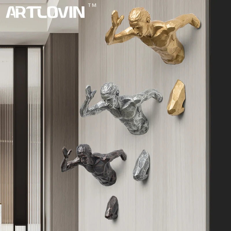 running man sculpture resin statue