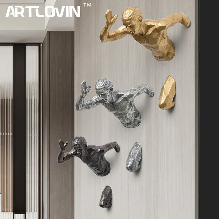 running man sculpture resin statue