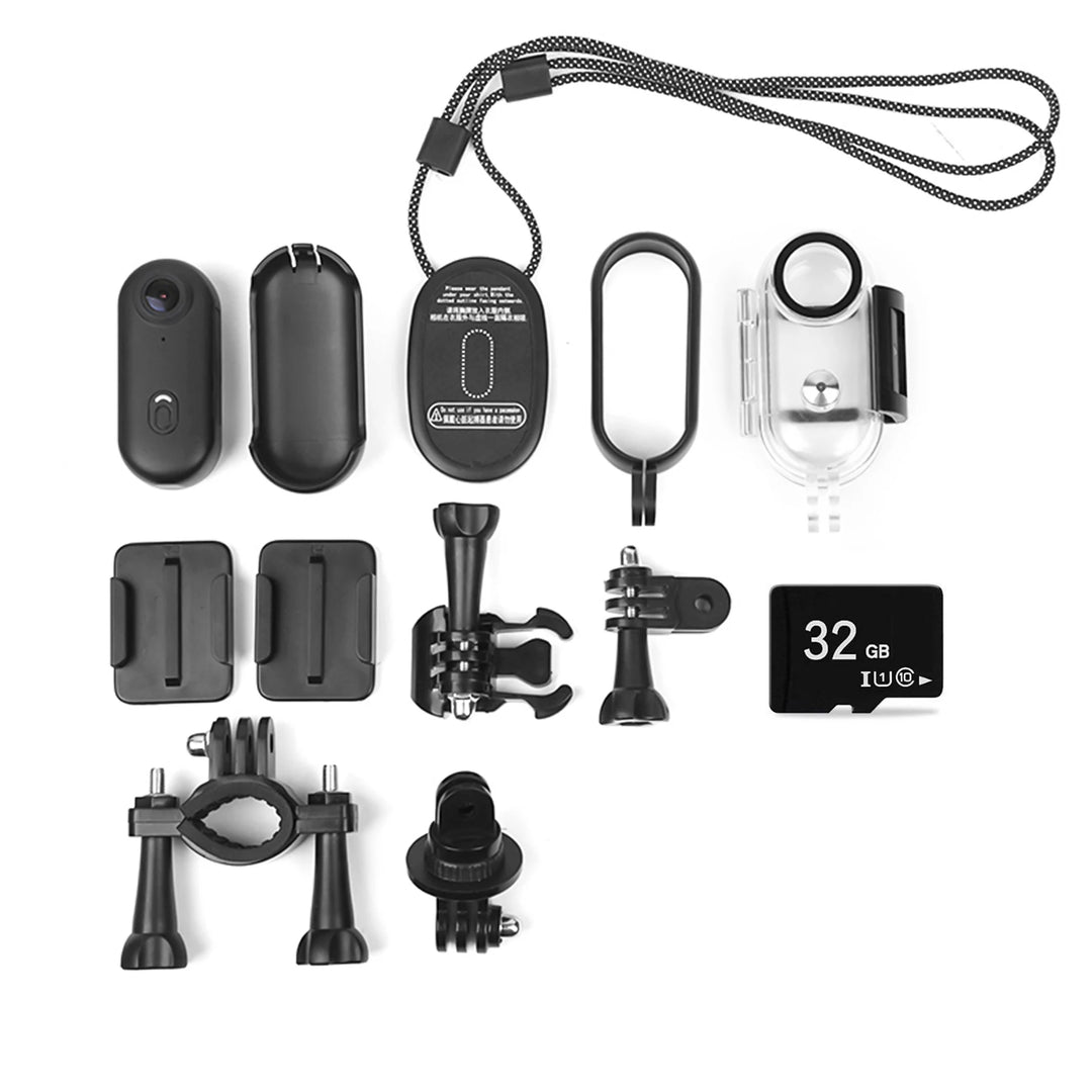 1080P Tiny Action Camera WiFi Sports Camera 120° Wide Angle Lens Video Camera with Magnetic Lanyard Back Clip Water Resistant