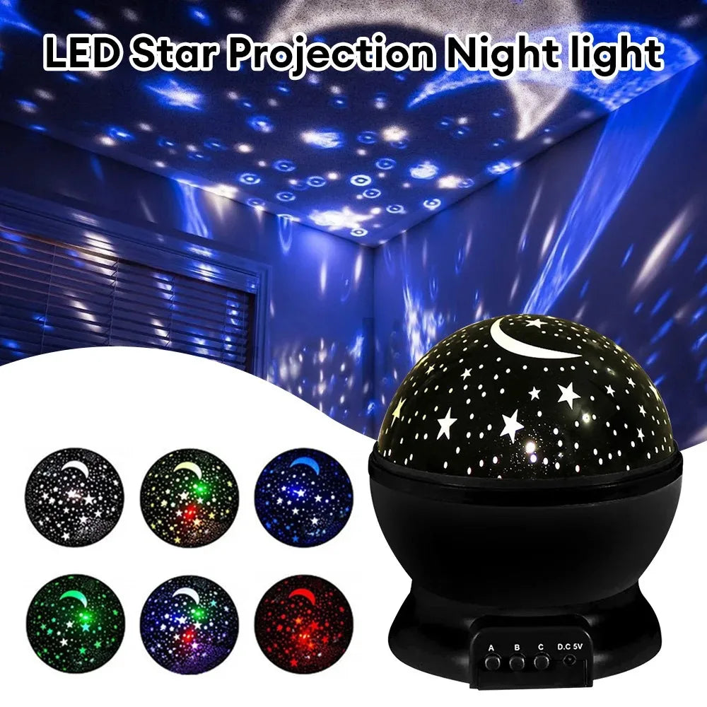 Starry Projector Night Light Rotating Sky Moon Projection Lamp Galaxy Night Lamps Starlight Christmas Lights for Gift
