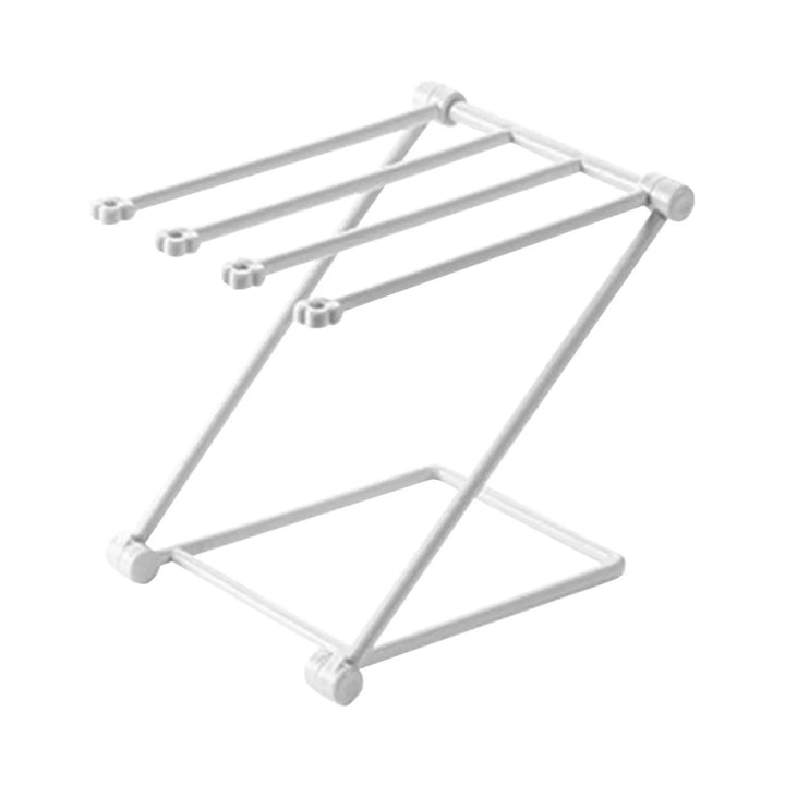Countertop Dishcloth Drying Rack 4 Arms Folding Vertical Hand Towel Stand Dish Rag Storage Holder for Kitchen Washcloth Holder