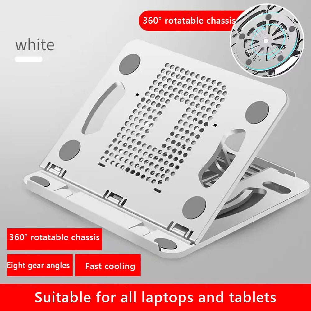 Gaming PC Laptop Cooler ABS/Aluminum Alloy 2/4 Silent Fan Foldable Laptop Cooling Pad Support Portable Height Adjustable Stand