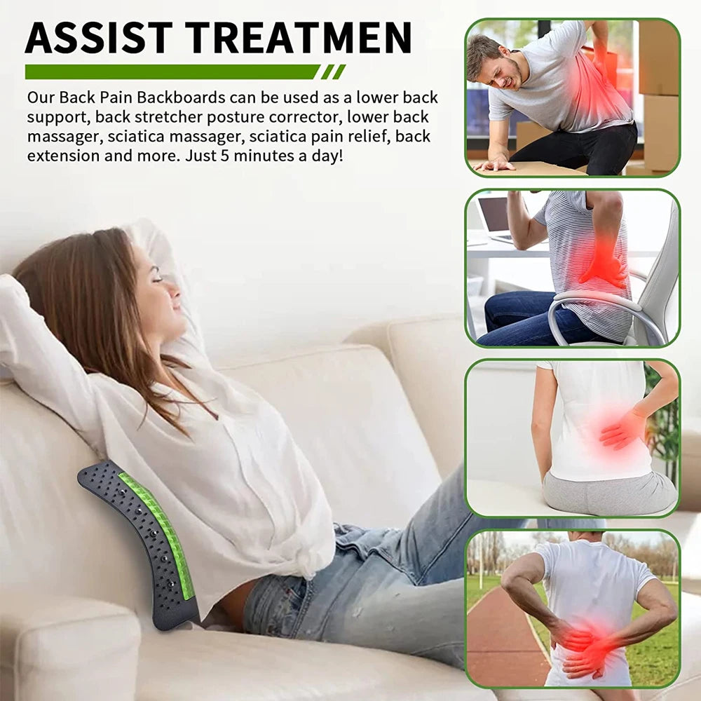 Back Stretcher,6th Generation Upgraded Back Massager,Back Cracker for Lower Back PainRelief Lumbar Support,with Magnetic Massage
