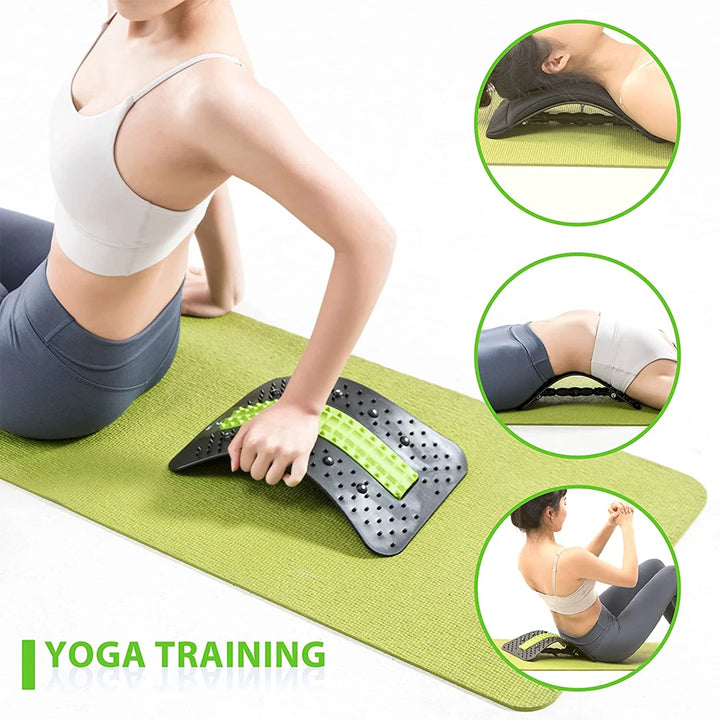 Back Stretcher,6th Generation Upgraded Back Massager,Back Cracker for Lower Back PainRelief Lumbar Support,with Magnetic Massage