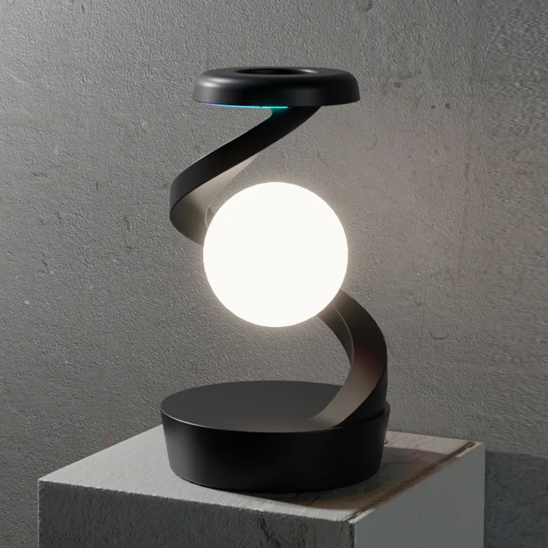 levitating night lamp with 360 rotation