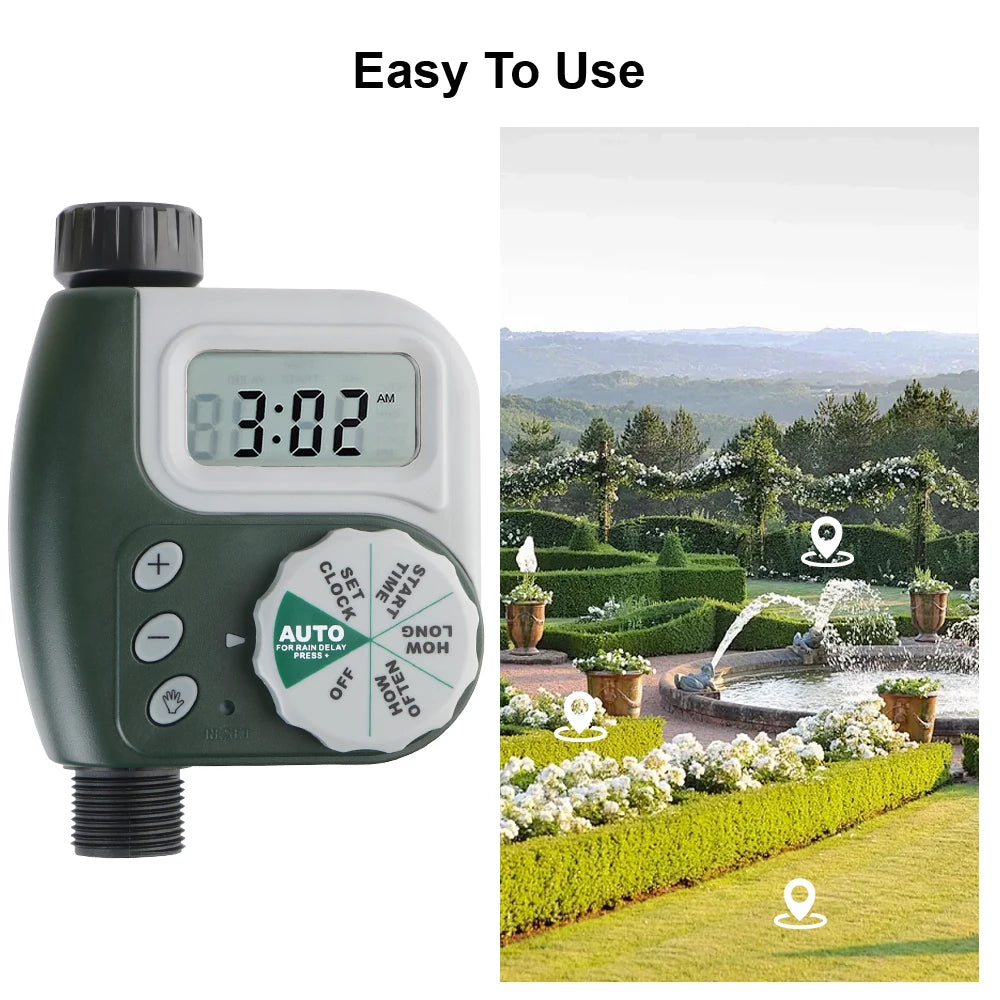 Multiple Program Digital Clock Irrigation Timer Intelligent Dial Controller Automatic Garden Watering Timer LCD Screen