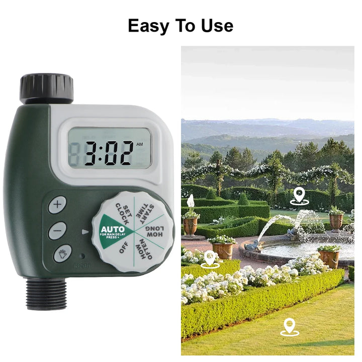 Multiple Program Digital Clock Irrigation Timer Intelligent Dial Controller Automatic Garden Watering Timer LCD Screen