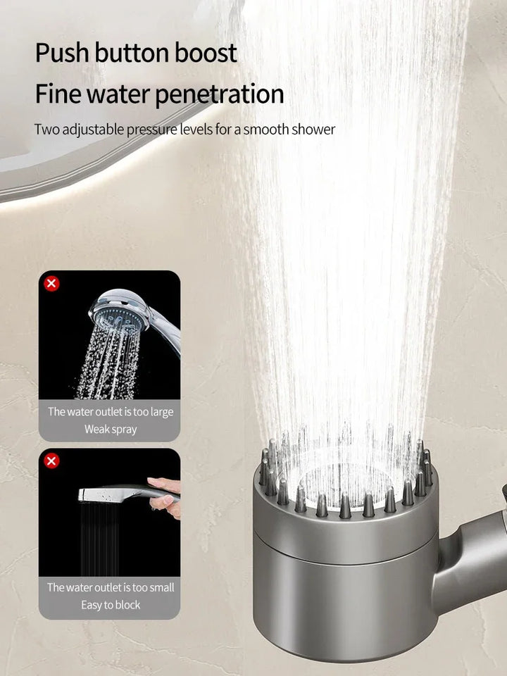 Spa-Style Multifunction Shower Head - 3 Modes.
