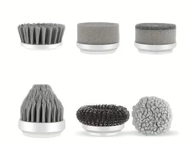 Electric 5 in 1 Powerful Cleaning Brush Spin Scrubber Brush Deep Cleaning with 5 Replaceable Heads For Bathroom Kitchen