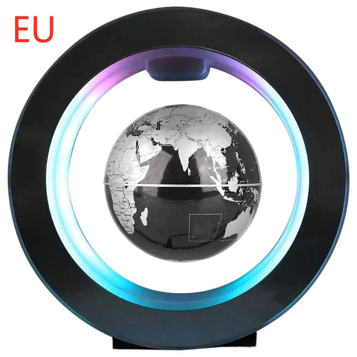 World Globe Pattern Magnetic Levitation Globe LED Rotating Earth Floating Ball Lamp O Shape Bedside Lights Novelty Birthday Gift