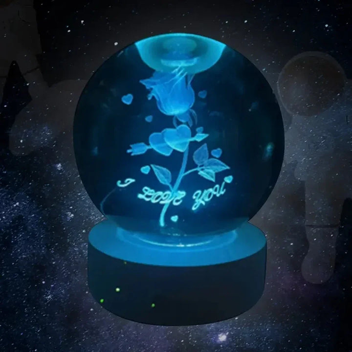 1pc 3D Dolphin Moon Crystal Ball, Birthday Gift To Wife Friend 3D Laser Etched Marine Animal Indoor Statue Lamp Decoration