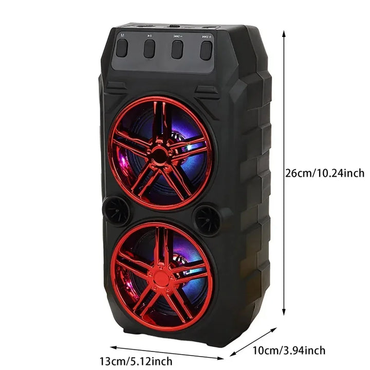 Wireless Dual Speaker Outdoor Portable High Volume Square Dance Subwoofer Card Insertion Caixa De Som Bluetooth Speaker Soundbar