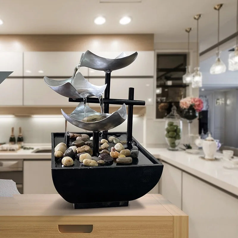 home interior fountain with sleek design