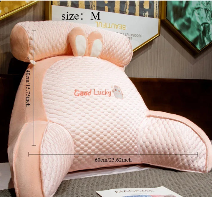 soft backrest pillow with washable cover