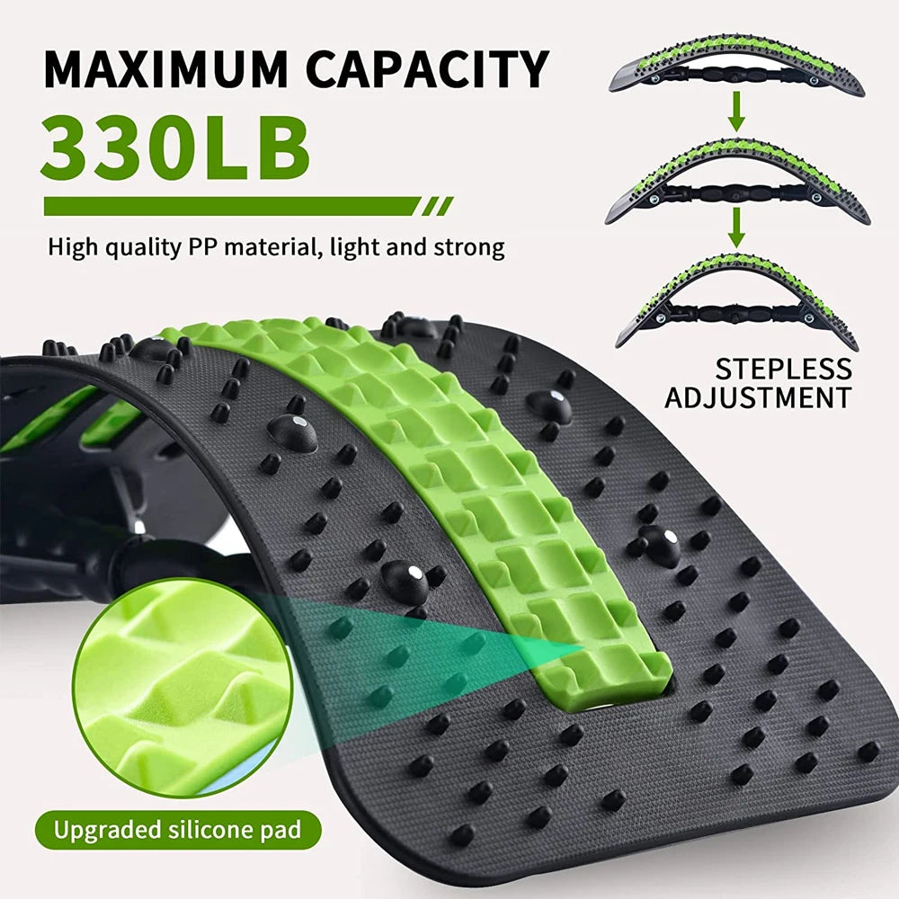 Back Stretcher,6th Generation Upgraded Back Massager,Back Cracker for Lower Back PainRelief Lumbar Support,with Magnetic Massage