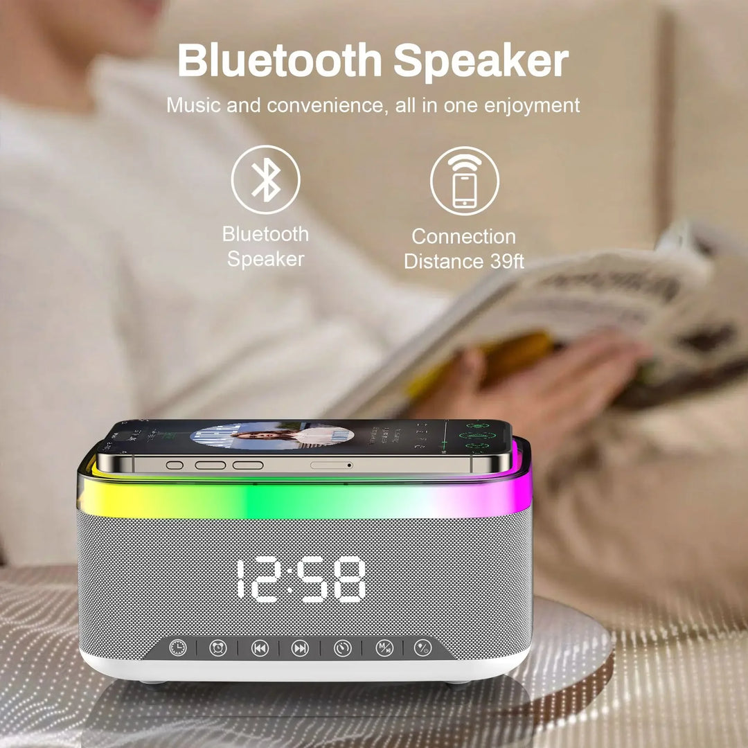 modern bluetooth speaker alarm clock for bedrooms
