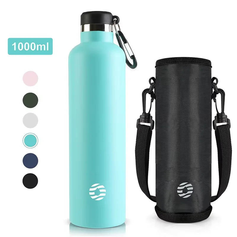 double wall insulated sports water bottle.