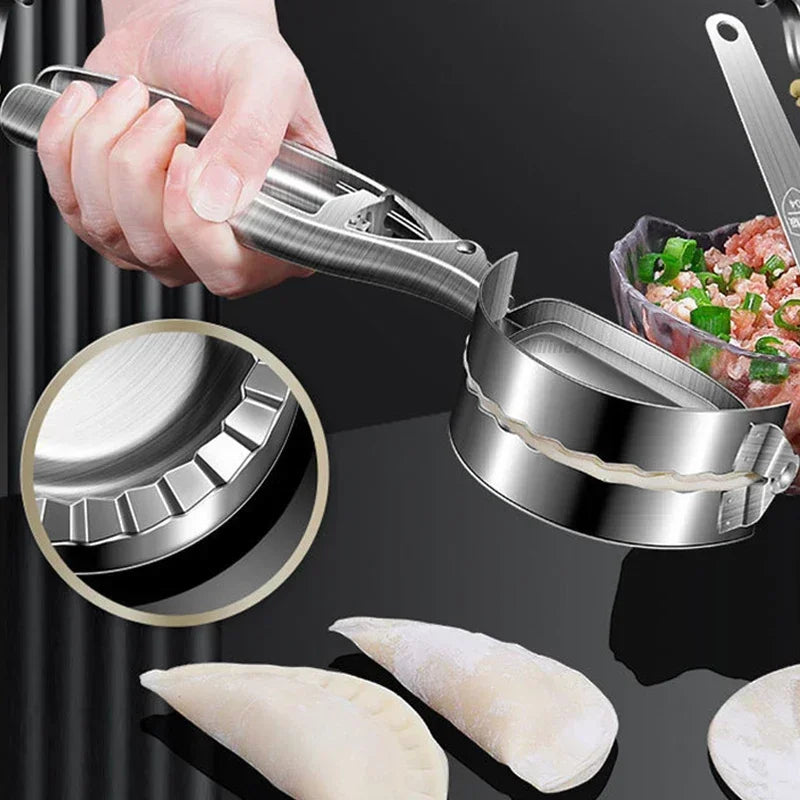 Stainless Steel Dumpling Maker Mold Rolling Dough Dumpling Machine Pressing Dumpling DIY Ravioli Pie Mould Pastry Baking Tools