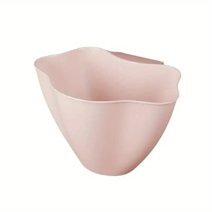 1pc Hanging Kitchen Waste Bin, Plastic Over Cabinet Garbage Bowl, 2L/0.52gal Trash Can For Food Scraps Collection, Space Saving,