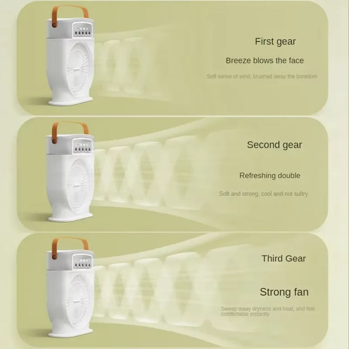 Portable Air Conditioner Fan 5-Hole Spray Air Cooing Mini Electric Fan HumidifierTable Fan For Home Air Cooler LED Night Lights
