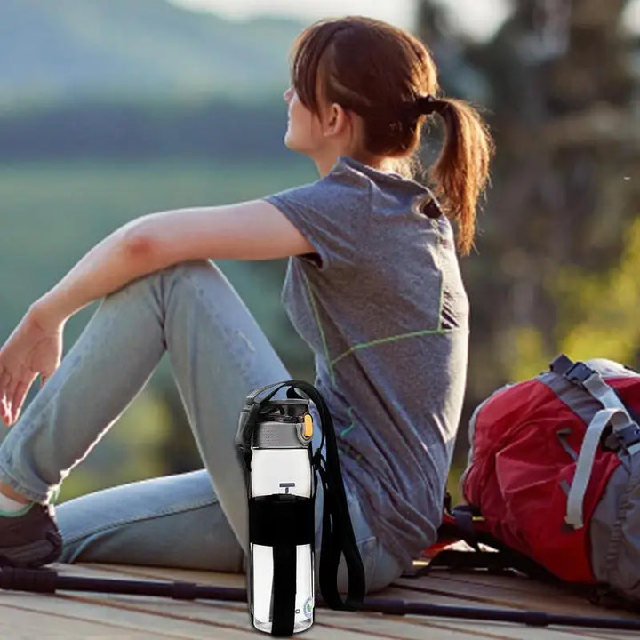Water Bottle Sling Water Bottle Sling Portable With Adjustable Shoulder Strap Cup Storage Case For Stainless Steel Sport Energy