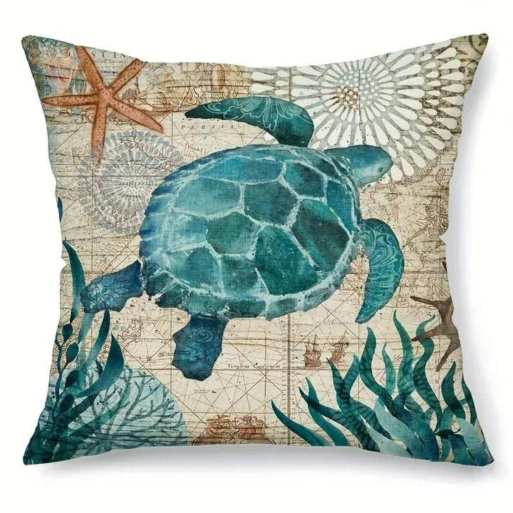 linen coastal pillow covers for home decor"