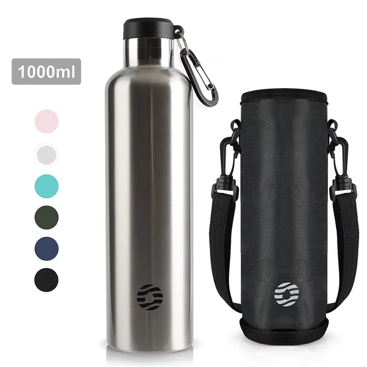 double wall insulated sports water bottle.