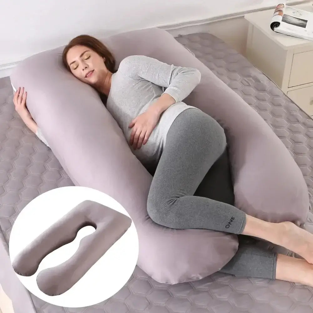 c shaped pregnancy pillow for side sleeping