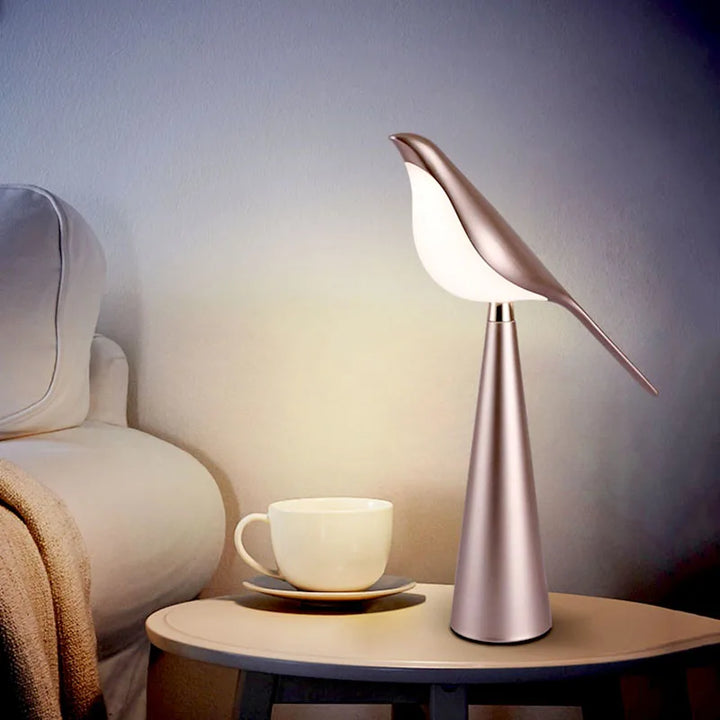 Modern Creative bird luminaria Design iron & acrylic LED soft table lamp home decor abajur adjustable reading baseus night light