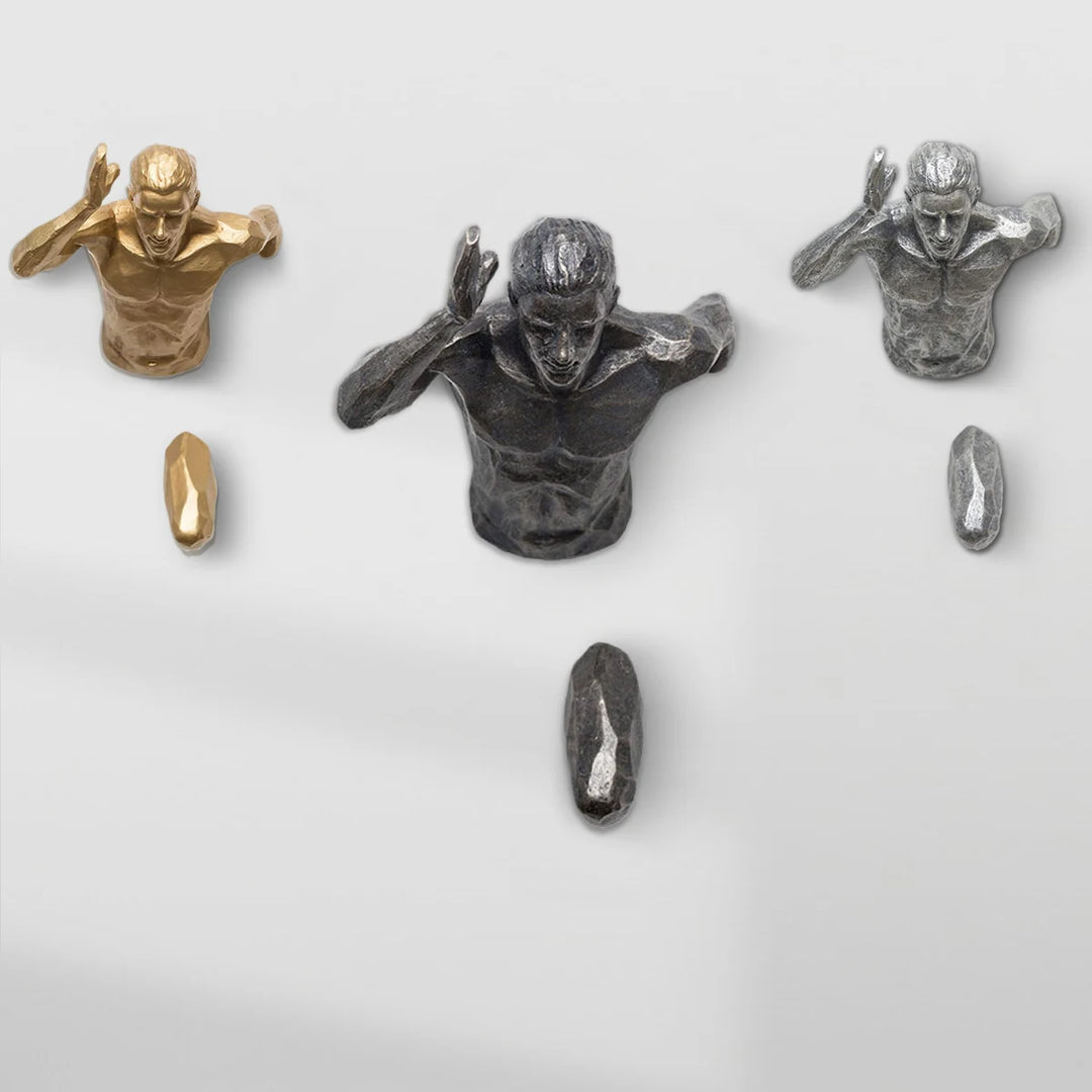 compact resin runner statue for desk