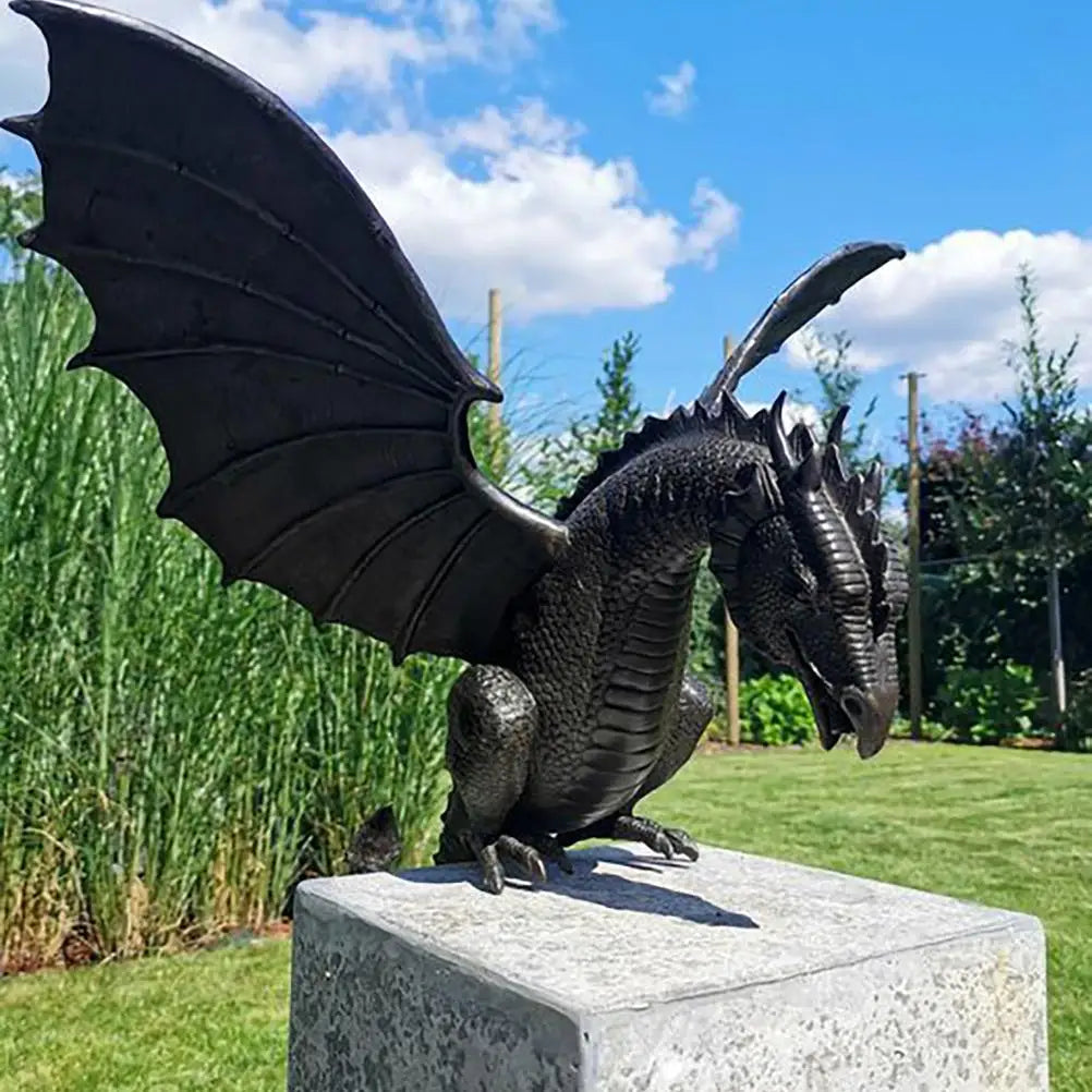 weather-resistant dragon statue for outdoors