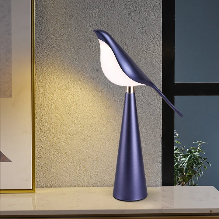 Modern Creative bird luminaria Design iron & acrylic LED soft table lamp home decor abajur adjustable reading baseus night light