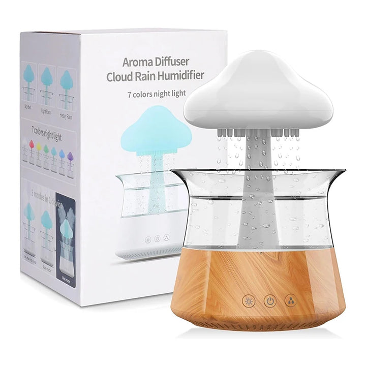 quiet cloud diffuser with mist and light