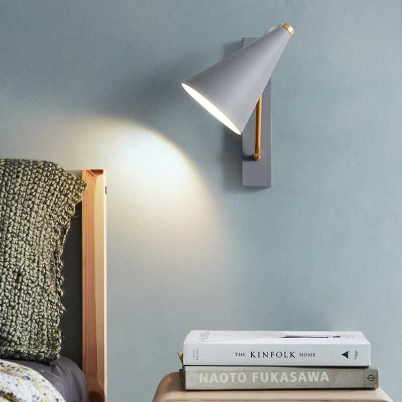 Minimalist living room wall lamp Nordic post-modern bedroom bedside lamp simple creative staircase aisle balcony wall lamp